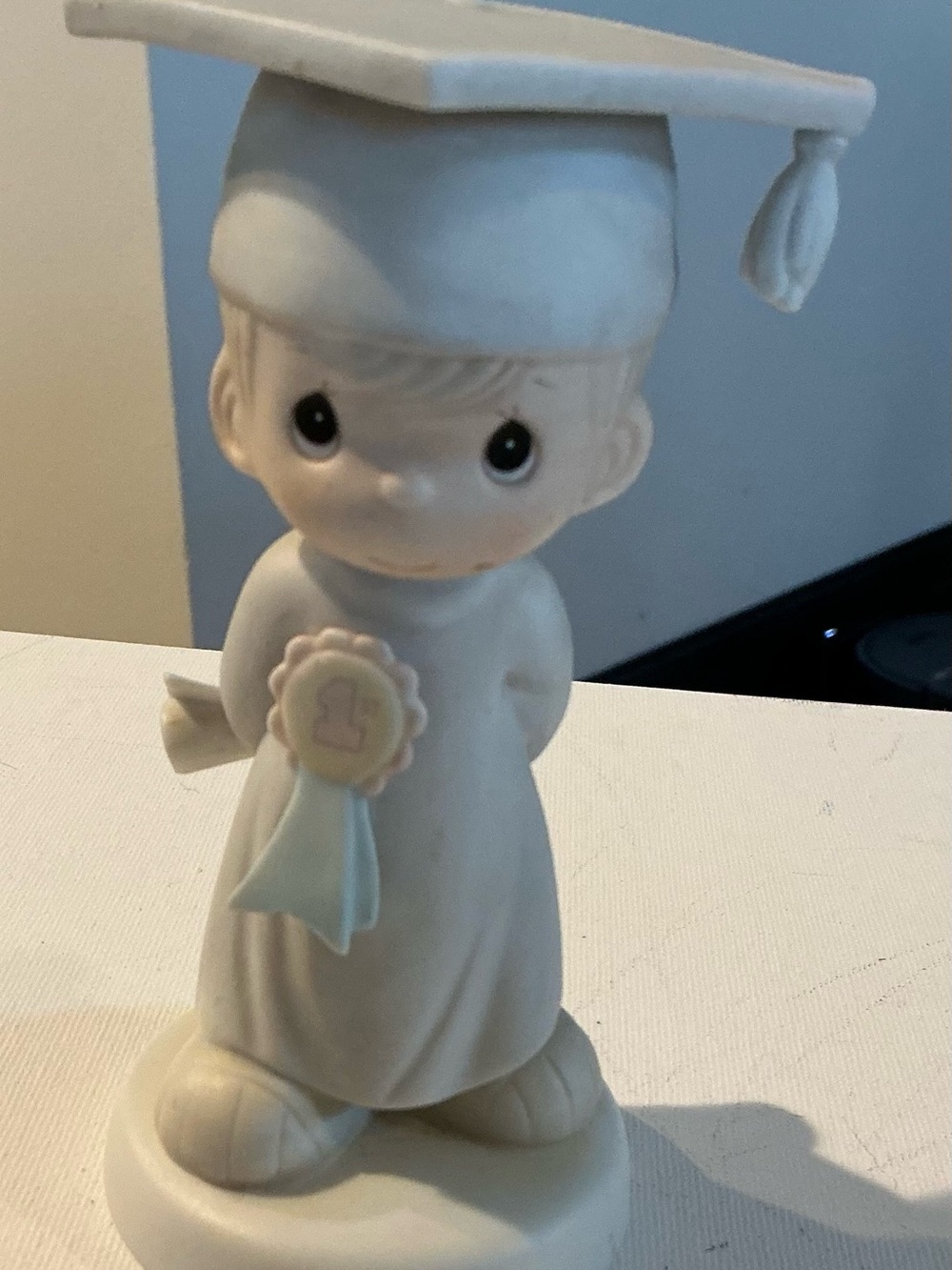 Precious Moments White Graduation Figurine with Pastel Ribbon
